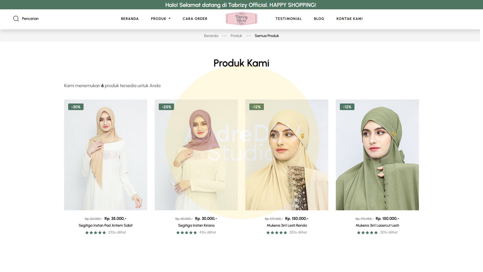 Tampilan Produk